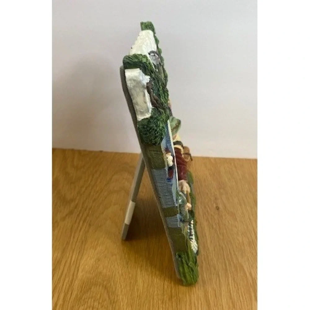 FIGI Great Catch Picture Frame 3.5x5 Lake Cabin Decor New 3D Fishing Resin 1996